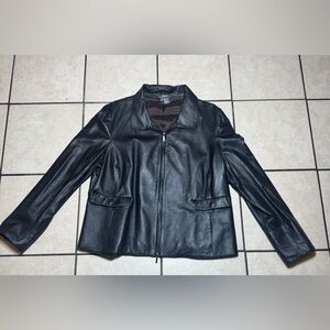 Per Se Black Leather Jacket